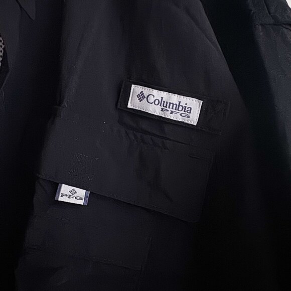 Columbia PFG Performance Fishing Gear Black Nylon Men's Shirt 4XL - Picture 3 of 8